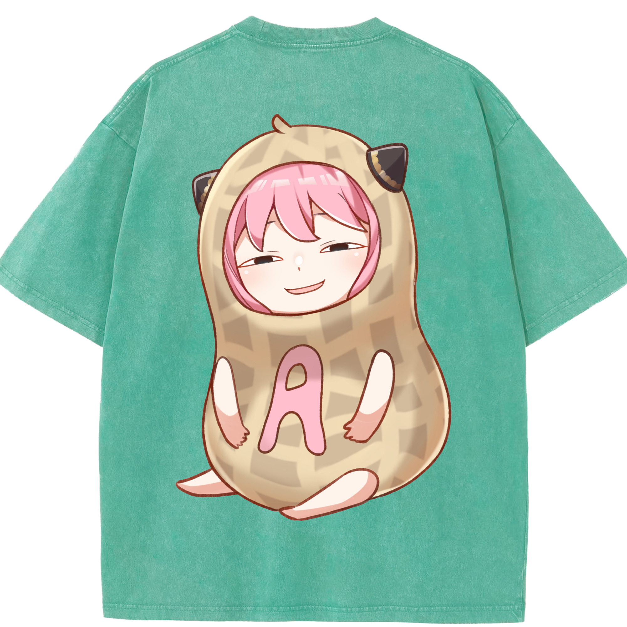 （画像用） SPY×FAMILY间谍家家酒 綿100% ヴィンテージ風 半袖Tシャツ（背面プリント）